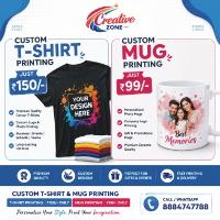 T shirt and Mug Printing Rs. 50/- only | Online Printing Service | Custom printing | 600